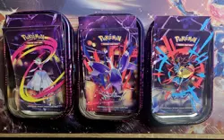 Pokemon Mega Evolution Empty Mini Tin Mega Gardevoir, Latias & Lucario. No Packs - Image 2
