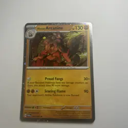 Pokemon TWM Hisuian Arcanine 100/167 Cosmos Holo SWIRL - Image 1