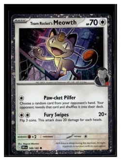 Pokemon Team Rocket’s Mewtwo Ex 205 Promo -Meowth 149 - Giovanni 174 Cosmic Holo - Image 5