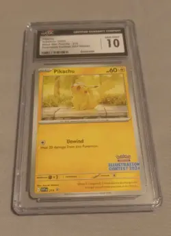 POKEMON SVP EN BLACK STAR PROMO ILLUSTRATION CONTEST 2024 PIKACHU Graded CGC 10 - Image 1