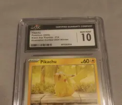 POKEMON SVP EN BLACK STAR PROMO ILLUSTRATION CONTEST 2024 PIKACHU Graded CGC 10 - Image 2
