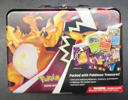 Pokemon TCG Charizard Collectors Treasure Chest Lunch Box Tin 🔥 Factory Sealed - Image 1