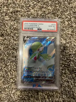 2020 Pokemon SWSH Champions Path Gardevoir V FA Ultra Rare #070 PSA 10 B0 - Image 1