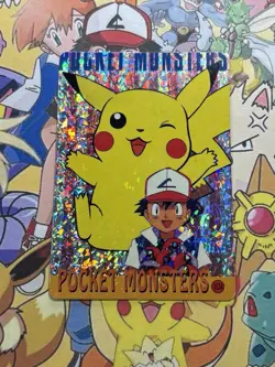 Pokemon Vintage Pocket Monsters Vending HOLO Prism Sticker 1999 Bandai Nintendo - Image 1