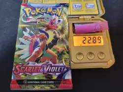 22.89g (Heavy for Lot) Scarlet & Violet Pokemon Booster Pack Sealed + BONUS #207 - Image 1