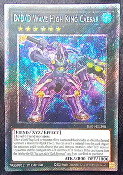 YuGiOh! D/D/D Wave High King Caesar RA04-EN290 Platinum Secret Rare - Near Mint - Image 2