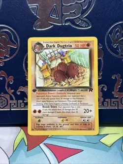 1st Edition Dark Dugtrio 23/82 Team Rocket Set Rare Vintage Pokemon Card - NM/M - Image 1