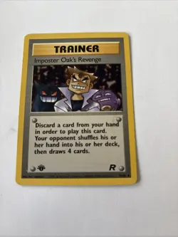 Imposter Oak’s Revenge Team Rocket 76/82 Vintage Pokemon Card NM - Image 1