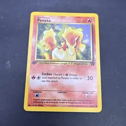 Ponyta 64/82 1st Edition Team Rocket WOTC Pokemon Card - Image 1