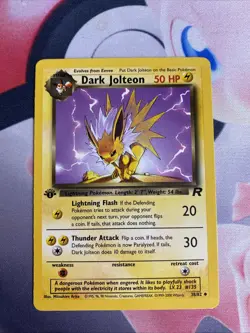 Dark Jolteon - 38/82 - Pokemon Team Rocket 1st Edition Card LP - Image 1
