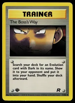 Pokemon Card - The Boss's Way Team Rocket 73/82 Uncommon 1st Edition - Image 1