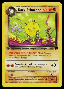 Pokemon Card - Dark Primeape Team Rocket 43/82 Uncommon 1st Edition - Image 1