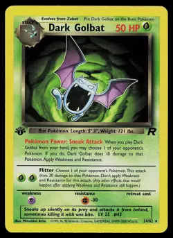 Pokemon Card - Dark Golbat Team Rocket 24/82 Rare 1st Edition - Image 1