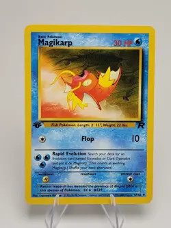 1st Edition Magikarp Pokemon Card /82 Team Rocket Set Near Mint Condition - Image 1