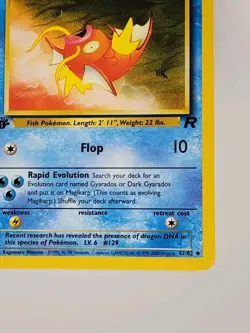 1st Edition Magikarp Pokemon Card /82 Team Rocket Set Near Mint Condition - Image 5