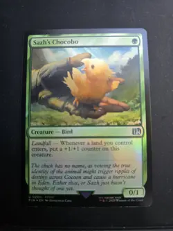 Magic the Gathering Final Fantasy Foil Sazh's Chocobo Card #200 - Image 1