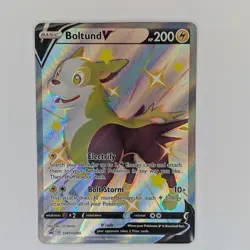 Boltund V SWSH085 Shiny Full Art SWSH Black Star Promo Pokemon TCG Card - Image 1