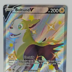 Boltund V SWSH085 Shiny Full Art SWSH Black Star Promo Pokemon TCG Card - Image 2