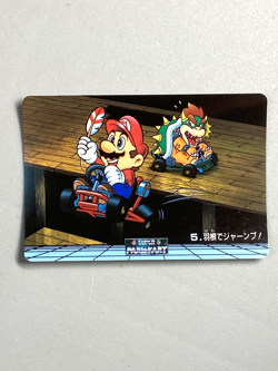 Mario and Bowser - 5 - Super Mario Kart - Nintendo Banpresto Card Vintage - Image 1