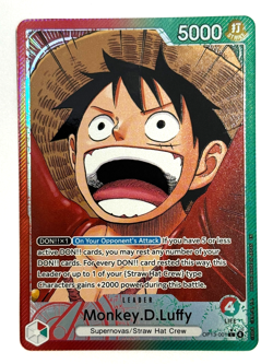 Monkey D. Luffy Trading Card One Piece TCG OP13-001 Leader Parallel NM - Image 1