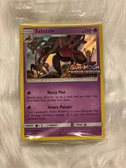 Pokemon Sealed Cards TCG Crimson Invasion SALAZZLE SM73 Prerelease Holo Promo - Image 1