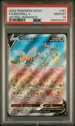 PSA 10 GEM MINT Beedrill V 161/189 Astral Radiance Alt Art Holo Pokemon Card - Image 1