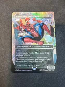 Spectacular Spider-Man (Borderless) Foil R 0014 Marvel's Spider-Man MTG Magic - Image 1