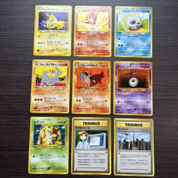Japanese pokemon card old back vintage set 9 Vaporeon Jolteon Flareon(A- rank) - Image 1
