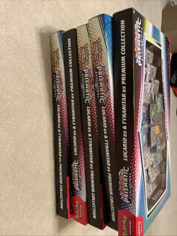 Pokemon Lucario Ex & Tyranitar Ex Premium Collection BRAND NEW SEALED 5 Boxes - Image 1