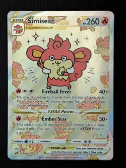 Simisear VSTAR GG37/GG70 Ultra Rare Crown Zenith Pokemon TCG NM - Image 1
