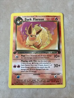 1999-2000 Pokemon TCG Dark Flareon 1st edition Team Rocket 35/82 - Image 1
