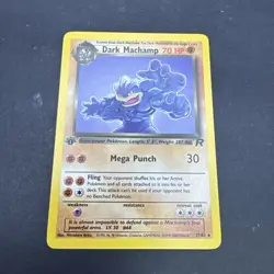 Moderately Played Dark Machamp - 27/82 - Rare - 1st Edition Pokemon Team Rocket - Image 1
