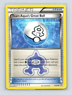 Pokemon TCG Team Aqua's Great Ball 27/34 Double Crisis Normal MP - Image 1