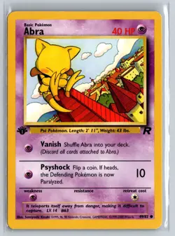 Pokemon TCG - Abra Team Rocket Series 49/82 - 1st Edition - NM - Image 1