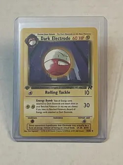 VTG Pokemon TCG Dark Electrode 34/82 1st Edition Team Rocket Non-Holo WOTC 2000 - Image 1