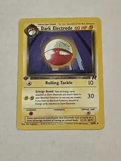 VTG Pokemon TCG Dark Electrode 34/82 1st Edition Team Rocket Non-Holo WOTC 2000 - Image 3