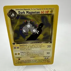 Pokemon Team Rocket Non-Holo 1st Edition Dark Magneton #28 NMT/LP - Image 1