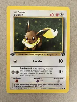 Pokemon - Team Rocket 1st Edition - Eevee 55/82 - Common LP/NM - Image 1