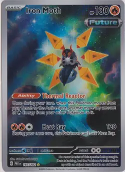 Pokemon - Iron Moth 187/182 SV04: Paradox Rift Holo - Image 1