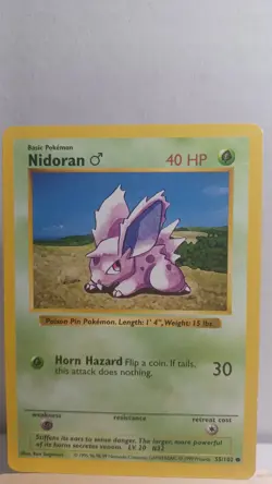 Nidoran [LP] - Pokemon TCG Base Set Shadowless 55/102 [Common] - Image 1