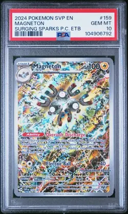 Magneton 159 Pokemon Center Stamp PSA 10 SVP EN SV Black Star Promo 2024 - Image 1