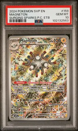PSA 10 GEM MINT Magneton Pokemon Center ETB Promo SVP 159 SV Surging Sparks - Image 1