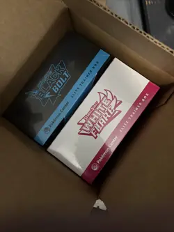 Pokemon TCG Black Bolt and White Flare ETBs Pokemon Center Edition - Image 1