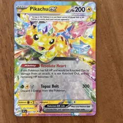 Pokemon TCG Pikachu Ex Surging Sparks 057/191 Double Rare NM Card - Image 1