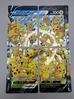 Pikachu V-Union Celebrations Set of 4 SWSH Promo Pokemon Cards NM - Image 1