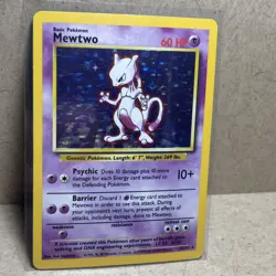 Pokemon TCG Mewtwo 10/102 Base Set Unlimited Holo Card NM/LP - Image 1