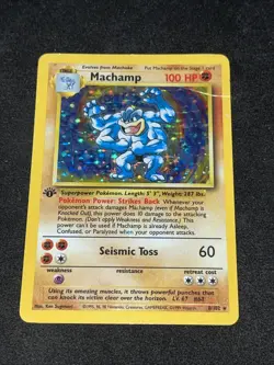 Machamp 1st Edition 8/102 Galaxy Base Set - Holo Rare - Pokemon Card HP - Image 1