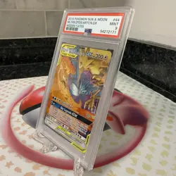 2019 Pokemon Sun & Moon Moltres Zapdos Articuno GX Tag Team #44 Card PSA 9 Mint - Image 3