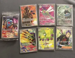 Lot Of 7 Destined Rivals Pokemon Cards IR Team Rockets Wobbuffet Promo Sealed - Image 1