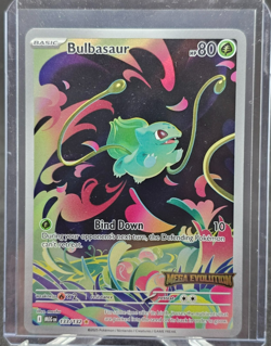 Bulbasaur 133/132 Mega Evolutions Illustration Rare Pokemon Card NM Stamped - Image 1